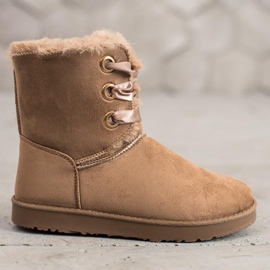 Kylie Wiązane Śniegowce brązowe 1