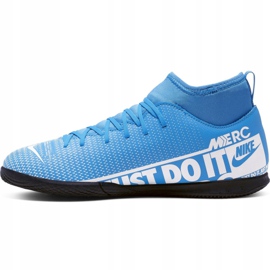 Buty piłkarskie Nike Mercurial Superfly 7 Club Ic Jr AT8153 414 niebieskie wielokolorowe 1