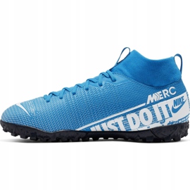 Buty piłkarskie Nike Mercurial Superfly 7 Academy Tf Jr AT8143 414 wielokolorowe niebieskie 1