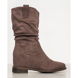 Super Mode Klasyczne Kowbojki khaki zielone 1