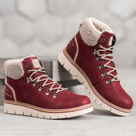 McKey Zamszowe Trapery czerwone 1