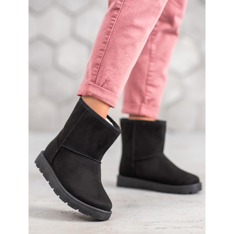 SHELOVET Czarne Mukluki Z Futerkiem 1