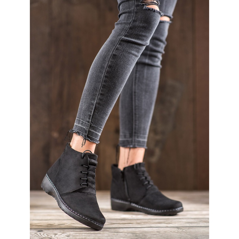 CABIN Wygodne Botki czarne 2