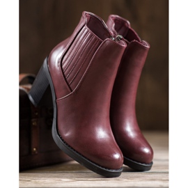 Comer Botki Z Eko Skóry czerwone 2