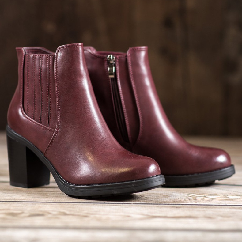 Comer Botki Z Eko Skóry czerwone 1