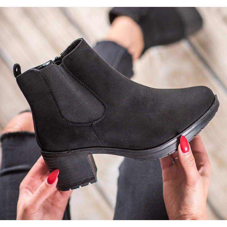 CABIN Klasyczne Botki czarne 2