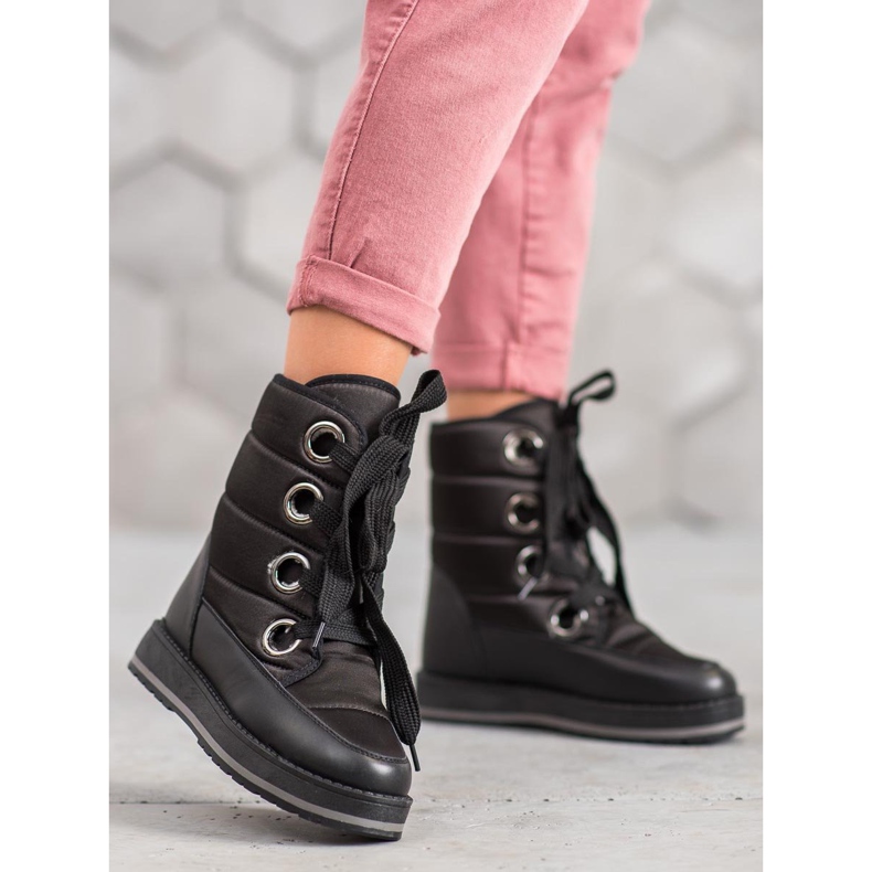 Muto Śniegowce Na Platformie czarne 1