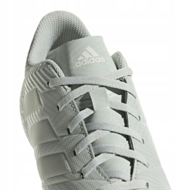 Buty piłkarskie adidas Nemeziz 18.4 M FxG DB2116 szare białe 3
