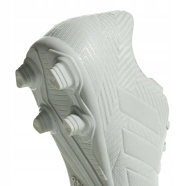 Buty piłkarskie adidas Nemeziz 18.4 M FxG DB2116 szare białe 4