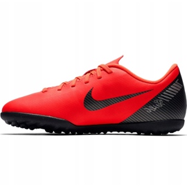 Buty piłkarskie Nike Mercurial Vapor X 12 Club Gs CR7 Tf Jr AJ3106 600 wielokolorowe czerwone 1