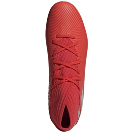 Buty piłkarskie adidas Nemeziz 19.3 Fg M F34389 czerwone wielokolorowe 1