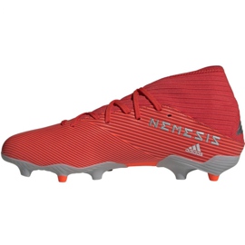 Buty piłkarskie adidas Nemeziz 19.3 Fg M F34389 czerwone wielokolorowe 2
