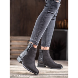 Erynn Botki Z Ozdobnym Zamkiem czarne 1