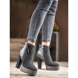 Weide Ocieplane Botki Na Platformie czarne 1