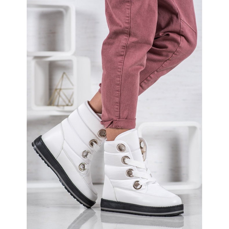 Muto Śniegowce Na Platformie białe 1