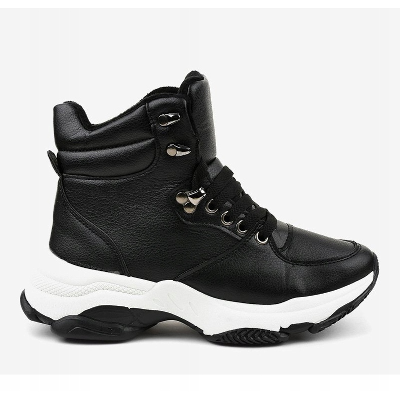 Czarne damskie sneakersy ocieplane C-3132 2