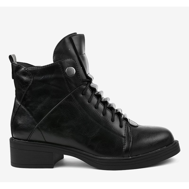 Czarne płaskie botki ocieplane CR-3366 2