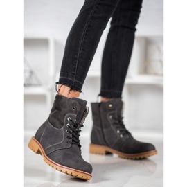 Super Me Ciepłe Botki szare 1