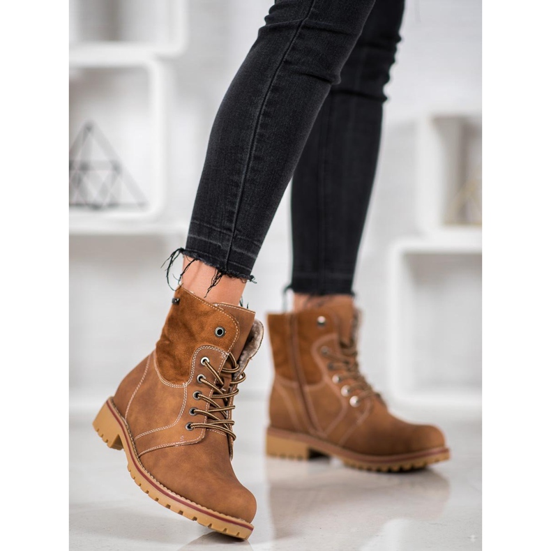 Super Me Ciepłe Botki brązowe 1