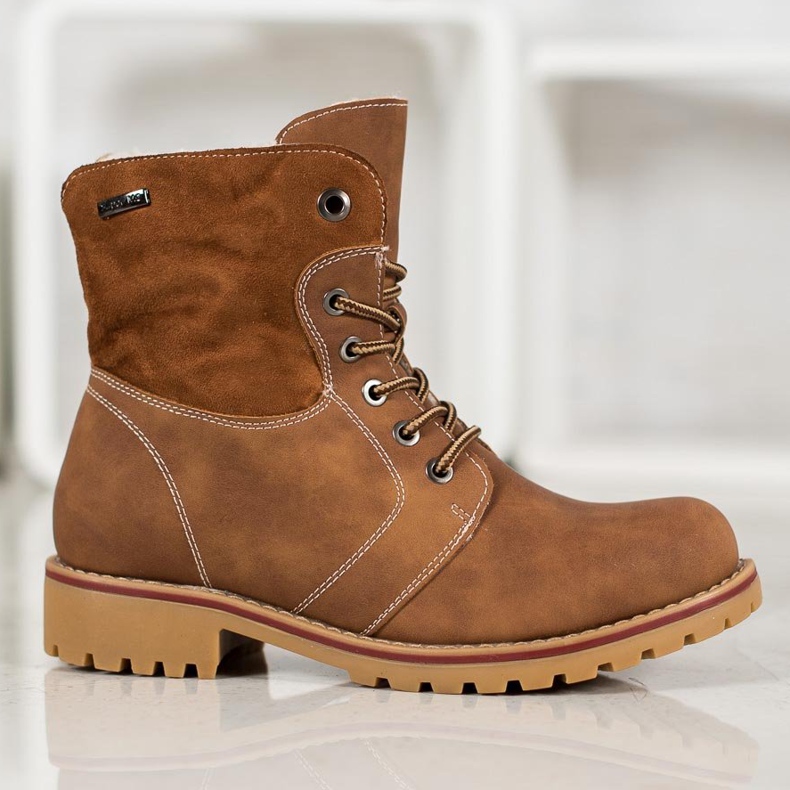 Super Me Ciepłe Botki brązowe 2