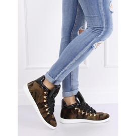 Trampki aksamitne K1834206 Camuflaje wielokolorowe zielone 1