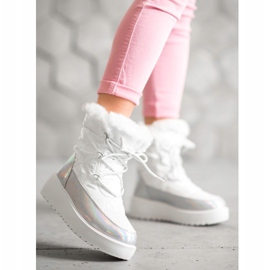 Bella Paris Śniegowce Fashion białe 2