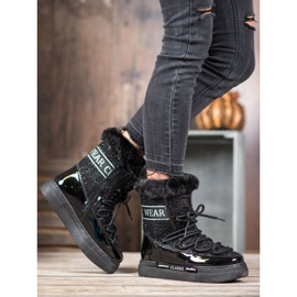 Bella Paris Modne Śniegowce Classic czarne 1