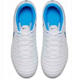 Buty piłkarskie Nike Tiempo Legend 7 Club Fg Jr AH7255 107 białe wielokolorowe 3