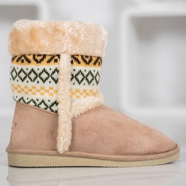 Badoxx Śniegowce Z Etnicznym Wzorem brązowe 1