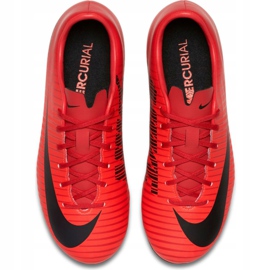 Buty Nike Mercurial Victory Vi Fg Jr 831945 616 pomarańczowe czerwone 1
