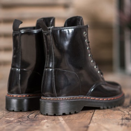 SHELOVET Czarne Workery Z Eko Skóry 1