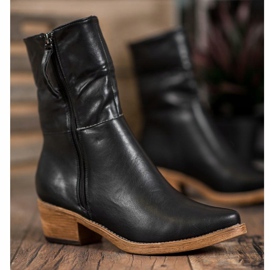 Kylie Kowbojki Z Wywijaną Cholewką czarne 1