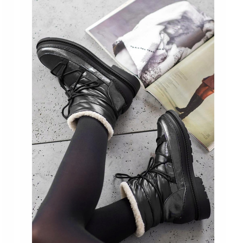 Vices Tekstylne Śniegowce czarne 2