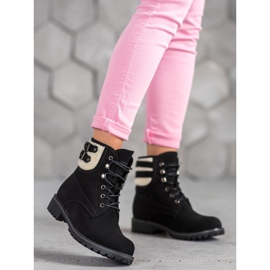 SDS Tekstylne Trapery Z Kożuszkiem czarne 2