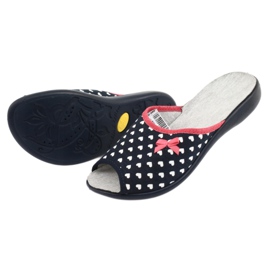 Befado obuwie damskie serduszka pu 254D099 białe czerwone granatowe 4