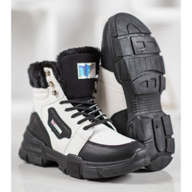 Yes Mile Sneakersy Z Futerkiem białe czarne 5