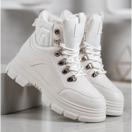 SHELOVET Ocieplane Sneakersy białe 4