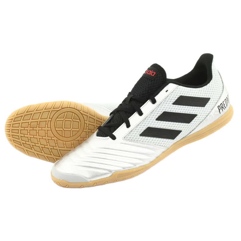 Buty halowe adidas Predator 19.4 In M F35630 srebrny 4