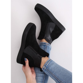 Botki na ukrytym koturnie czarne RQ235 Black 1