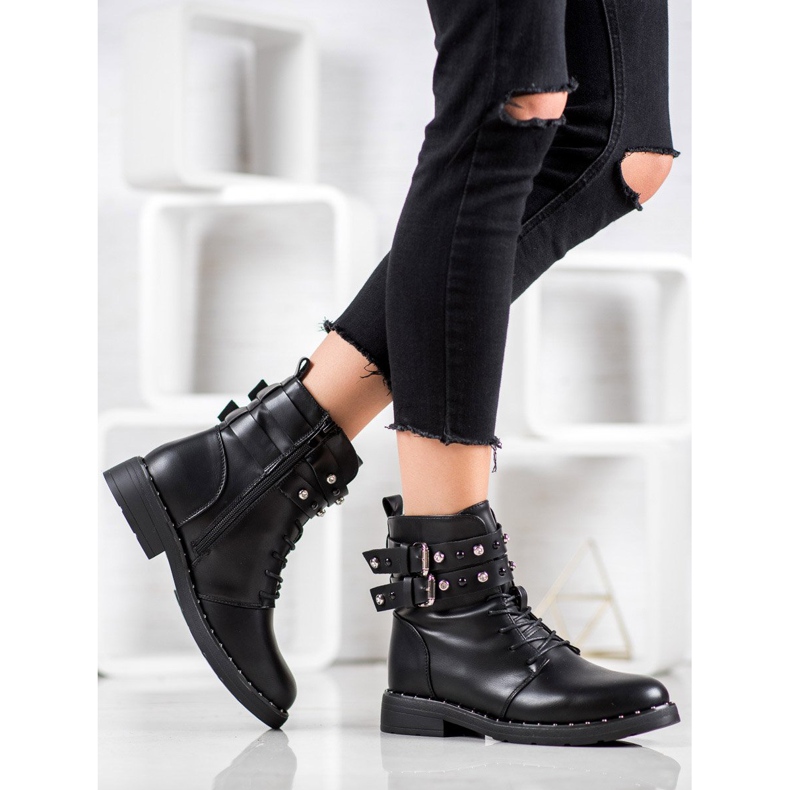 SDS Workery Z Cyrkoniami czarne 1