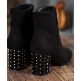 Nio Nio Klasyczne Botki Z Dżetami czarne 2