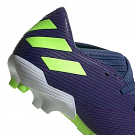 Buty piłkarskie adidas Nemeziz Messi 19.3 Fg Jr EF1814 fioletowe żółte 4