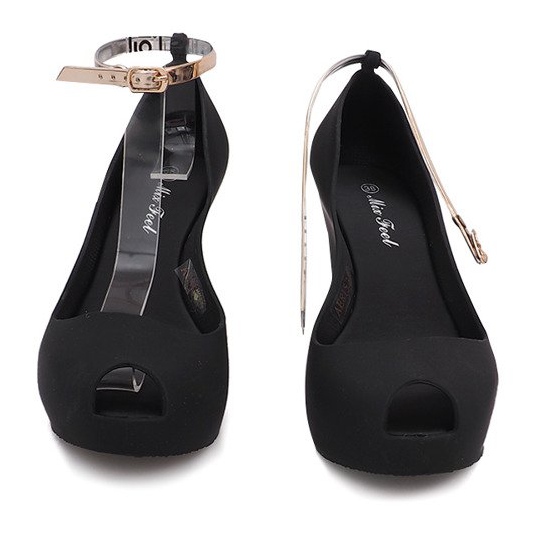 Meliski Na Koturnie Odkryte AE815 Czarny czarne 1