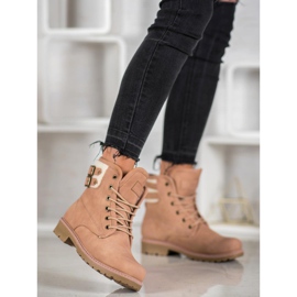 Super Me Stylowe Traperki różowe 1