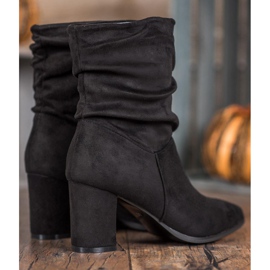 Super Mode Wsuwane Botki Na Obcasie czarne 1