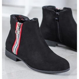 SHELOVET Ciepłe Botki Na Suwak czarne 1