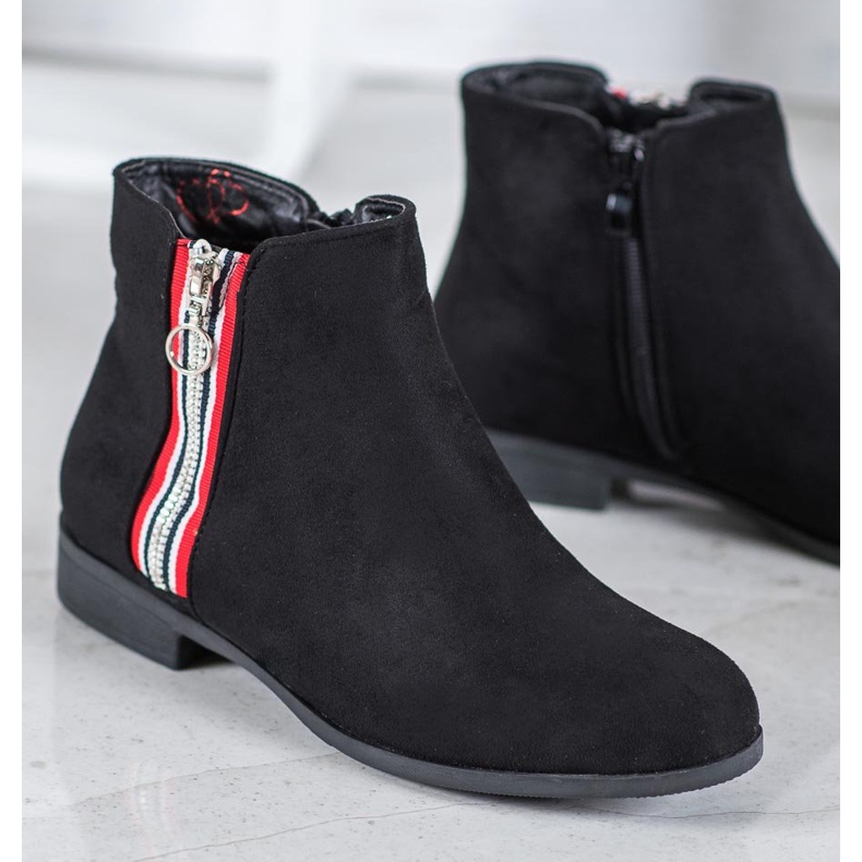 SHELOVET Ciepłe Botki Na Suwak czarne 1