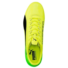 Buty piłkarskie Puma Evo Speed 17.4 Fg M 104017 01 żółte wielokolorowe 1