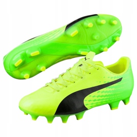Buty piłkarskie Puma Evo Speed 17.4 Fg M 104017 01 żółte wielokolorowe 3