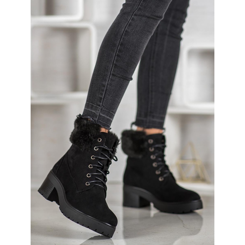 Goodin Czarne Botki Z Futerkiem 2